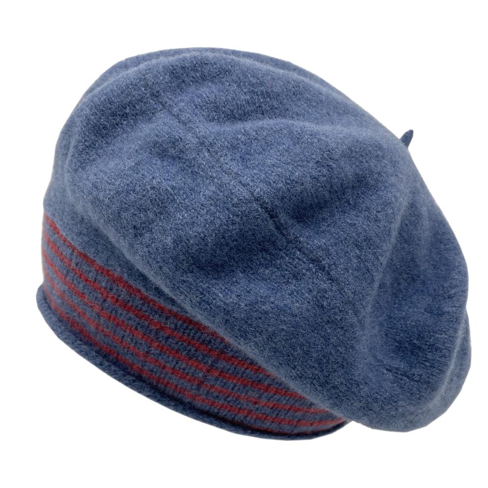 Denim blue beret with red stripes.jpg_1